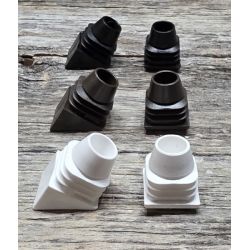 2. Petits connecteurs carrés en 3 couleurs (pq. de 20 avec vis ou à l'unité)