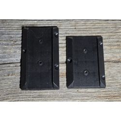 1. Support de lisse noir (3 1/2 ou 4 1/4 pouces - pq. de 2 ou 4 avec vis de la même couleur)