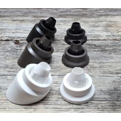 3. Gros connecteurs ronds en 3 couleurs (pq. de 20 avec vis ou à l'unité)