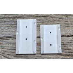 3. Support de lisse blanc (3 1/2 ou 4 1/4 pouces - pq. de 2 ou 4 avec vis de la même couleur)